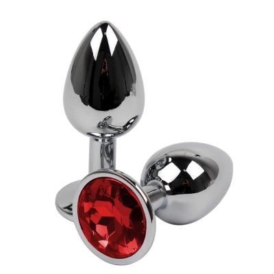 Phích cắm hậu môn inox đính đá (anal plug)