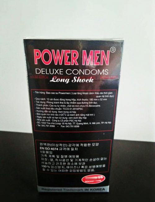 BAO CAO SU POWER MEN CÁ NGỰA (CHỐNG XUẤT TINH SỚM, THIẾT KẾ ÔM KHÍT CHỐNG TUỘT, KHỬ MÙI, HỘP 12C)