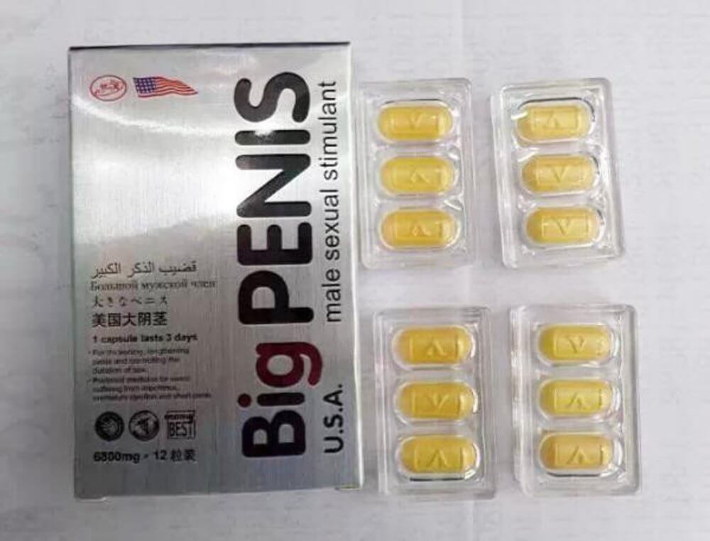 Thuốc chữa yếu sinh lý nam Big Penis Mỹ 12 viên tại Đà Nẵng